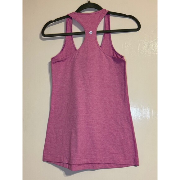 Lululemon Racerback Tank Top Heather Pink Size 6 No Size Tag - Picture 4 of 6